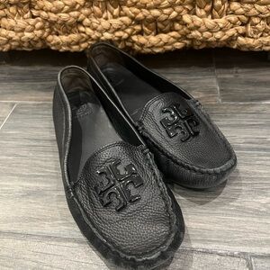 Black Leather Lowell Tory Burch loafers